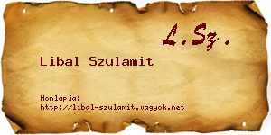 Libal Szulamit névjegykártya
